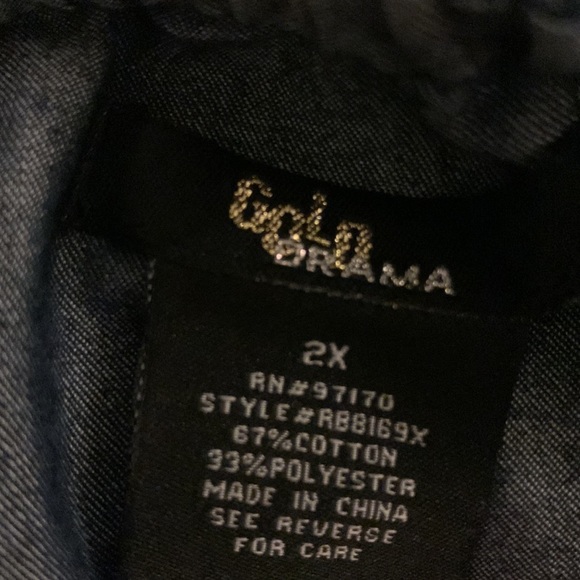 Faux Denim Strapless Romper - Picture 4 of 4